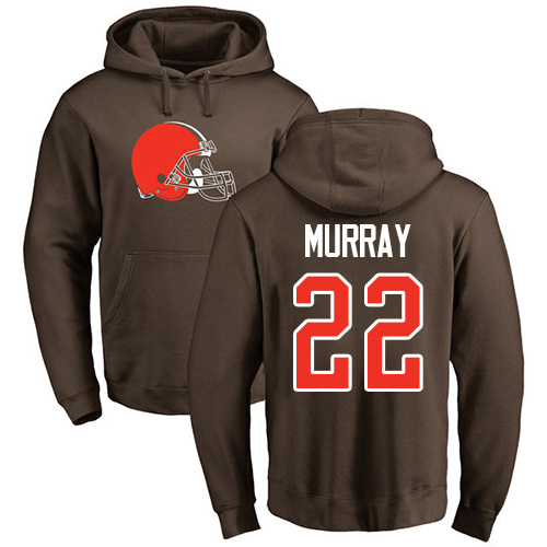 Men Cleveland Browns Eric Murray Brown Jersey 22 NFL Football Name and Number Logo Pullover Hoodie Sweatshirt